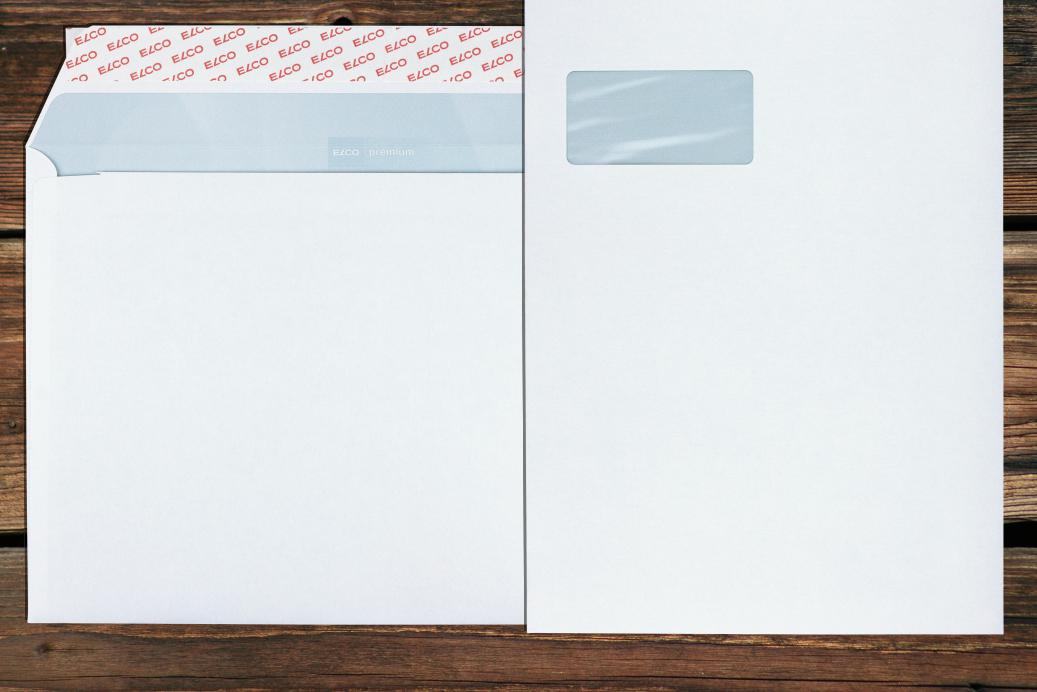 Briefhüllen mit Fenster C4 229x324 mm Haftklebend Hochweiß 120 g/qm